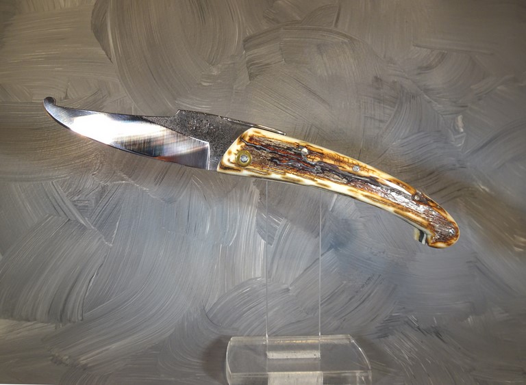 Couteau Le Najac - Croûte d’ivoire fossile de mammouth