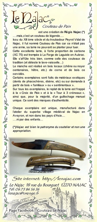 Le Najac - Le flyer du Najac