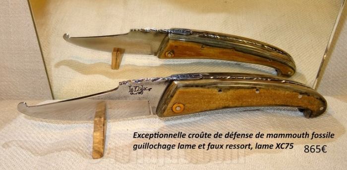 Couteau Le Najac - Croûte de défense de mammouth stabilisée