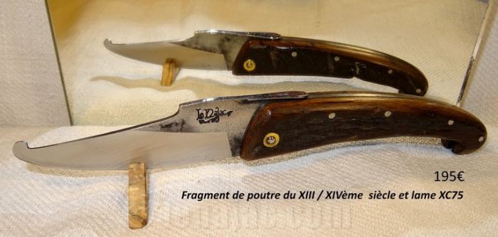 Couteau Le Najac - Poutre najacoise - chêne du XIVᵉ siècle