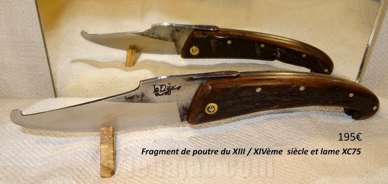 Couteau Le Najac - Poutre najacoise - chêne du XIVᵉ siècle